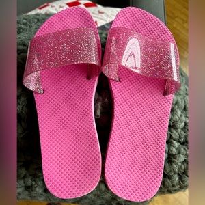 Old navy pink sparkly slides, women’s size 8.5-9